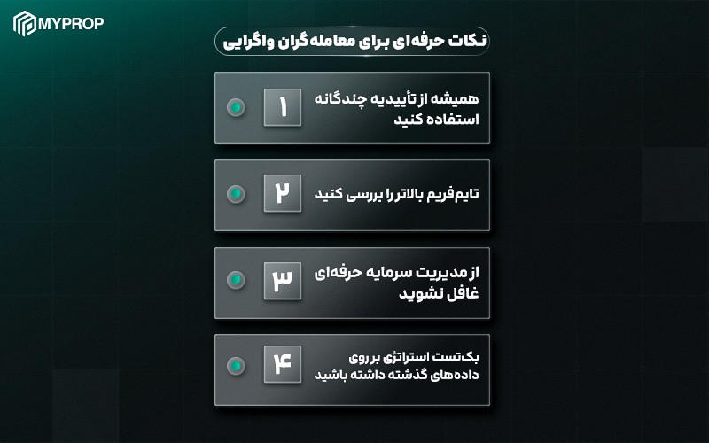 نکات حرفه‌ای برای معامله‌گران واگرایی